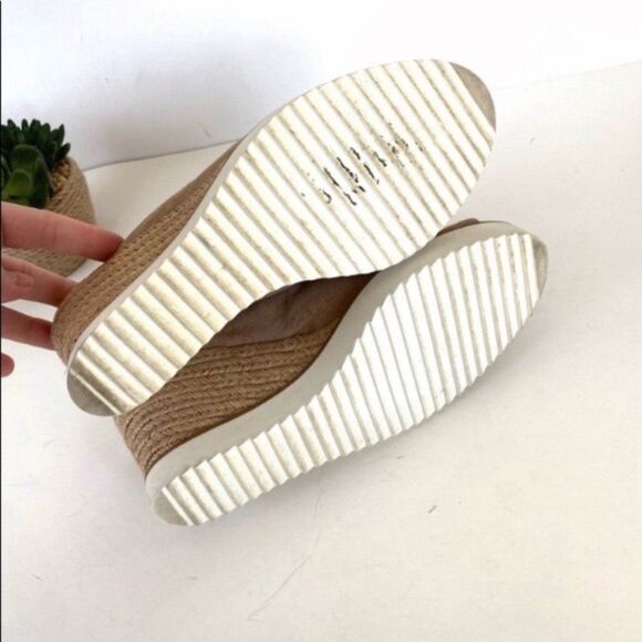 Frau Suede Wedges 41 Italian Made Neutral - Picture 6 of 13